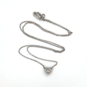 Bezel Set 0.72 Carat Heart Shaped Diamond Necklace