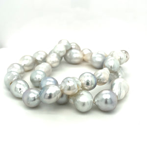 Baroque Silver South Sea Pearl 18 Carat White Gold Necklace