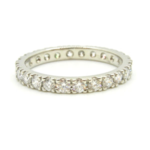 1.44 Carat Diamond and Platinum Full Eternity Band Ring