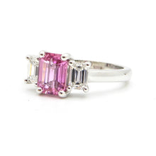 Load image into Gallery viewer, Natural Pink Sapphire and Diamond Ring