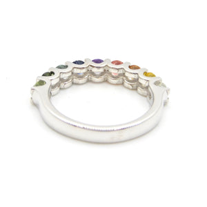 Half band Rainbow Ring - Pastel Gradient