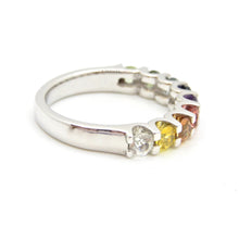 Load image into Gallery viewer, Half band Rainbow Ring - Pastel Gradient