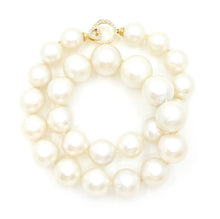 Load image into Gallery viewer, South Sea Pearl Diamond and 18 Carat Yellow Gold Necklace