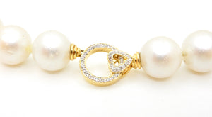 South Sea Pearl Diamond and 18 Carat Yellow Gold Necklace