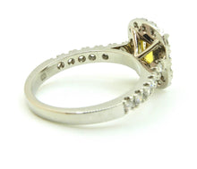 Load image into Gallery viewer, 1.27 Carat Radian Cut Yellow Sapphire and Diamond Halo Engagement Ring