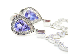 Load image into Gallery viewer, Tanzanite Diamond and Pink Sapphire Du Maroc Earrings