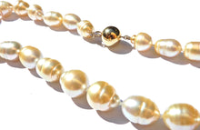 Load image into Gallery viewer, Graduated Golden South Sea Pearl and 9 Carat Yellow Gold Necklace