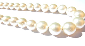 Graduated South Sea Pearl and 9 Carat White Gold Necklace