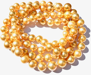 130cm Golden South Sea Pearl Necklace