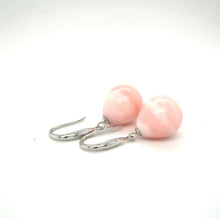 Load image into Gallery viewer, Peruvian Pink Opal and Sterling Silver Drop Earrings