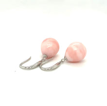 Load image into Gallery viewer, Peruvian Pink Opal and Sterling Silver Drop Earrings