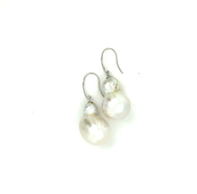 Load image into Gallery viewer, Baroque South Sea Pearl and 18 Carat White Gold Earrings