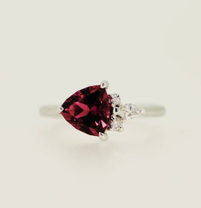 2.43 Carat Pink Tourmaline and Diamond Ring