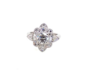 2.55 Carat Diamond Platinum Engagement Dress Ring