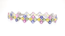 Load image into Gallery viewer, 24.18 Carat Sapphire Diamond 14 Carat White Gold Bracelet