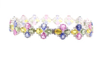 Load image into Gallery viewer, 24.18 Carat Sapphire Diamond 14 Carat White Gold Bracelet