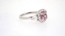 Load image into Gallery viewer, 1.95 Carat Pink Tourmaline Diamond Platinum Engagement Ring