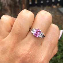 Load image into Gallery viewer, Natural Pink Sapphire and Diamond Ring